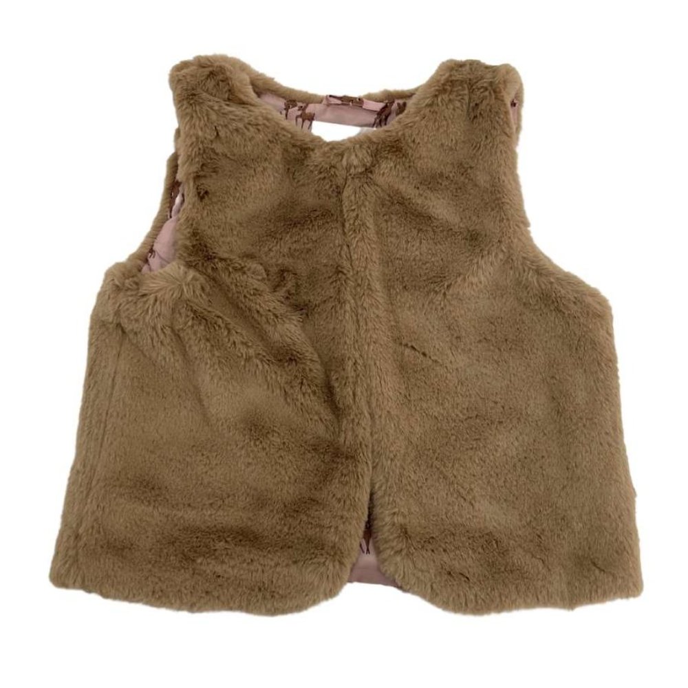 H&M | Girl's Fluffy Vest | Brown | Size 6X/7